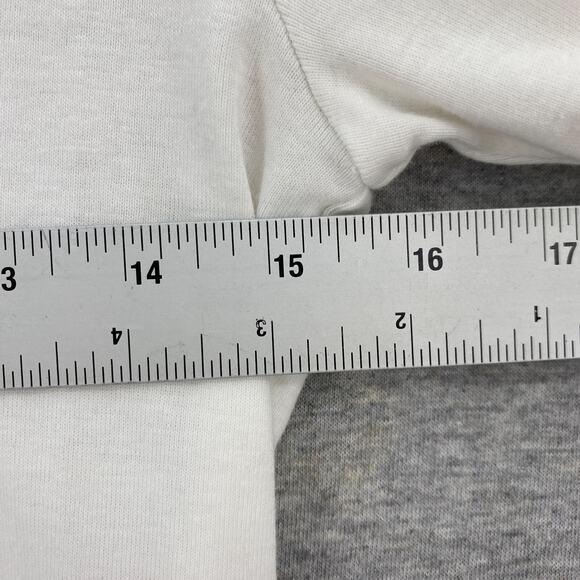 Ann Taylor Blouse Womens Medium White Scoop Neck 3/4 Sleeve Buttons - Picture 8 of 10